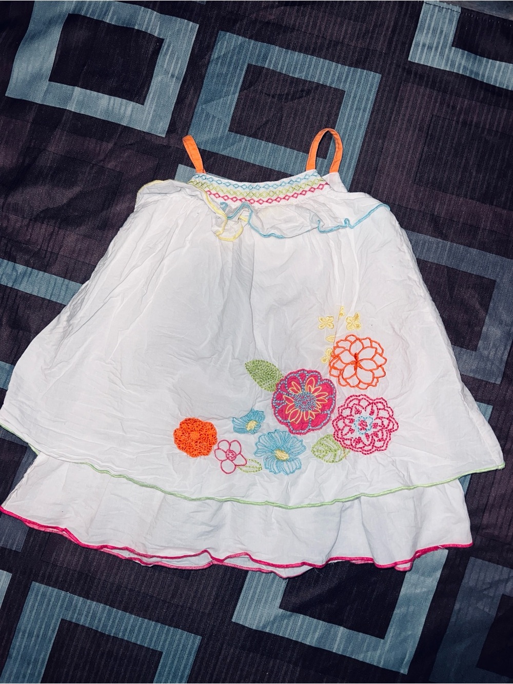 Savannah White Lined Garment with Pink Logo Accent